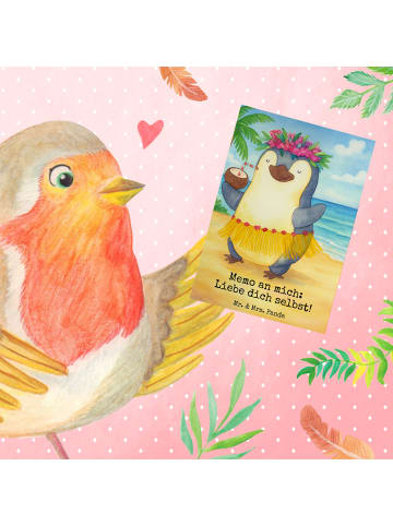 Mr. & Mrs. Panda Grußkarte Pinguin Kokosnuss Design mit Spruch in Weiß