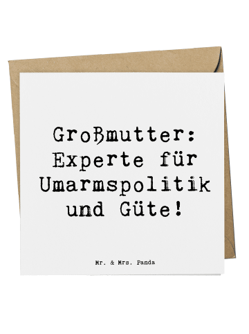 Mr. & Mrs. Panda Deluxe Karte Großmutter Liebe mit Spruch in Weiß