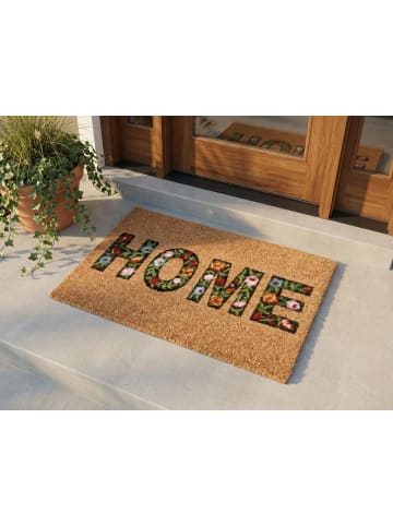 Beliani Fußmatte ZAMBALES in /Grün/Rosa - (W) 60 x (L) 40 cm