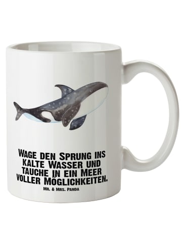 Mr. & Mrs. Panda Tasse Orca mit Spruch in Weiß