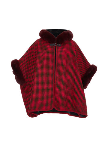 Usha Poncho in Rot