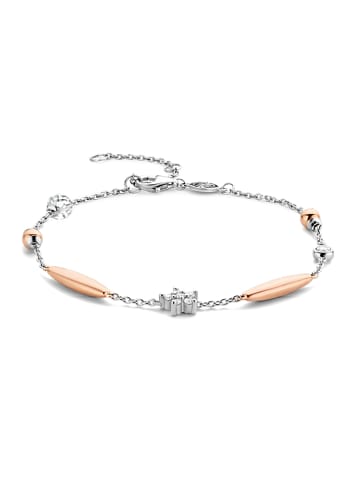 Ti Sento Milano Armband "mit Zirkonia bicolor rosévergoldet" in Silber