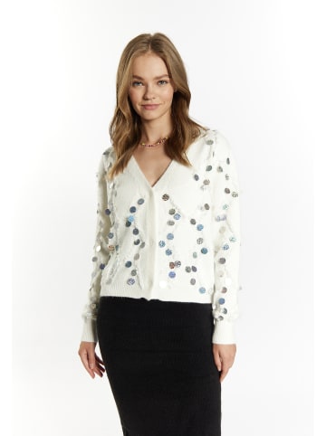 IZIA Damen Cardigan in Wollweiss