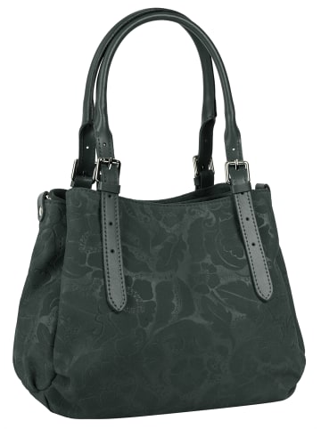 Samantha Look Handtasche echt Leder in dunkelgrün