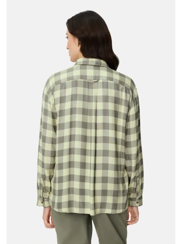 Camel Active Bluse mit Brusttasche in Limettengrün kariert