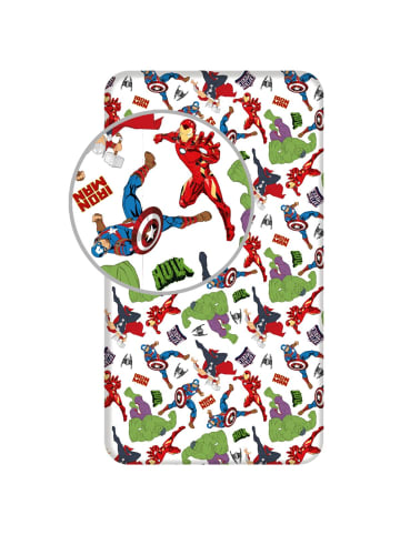 MARVEL Avengers White Spannbetttuch