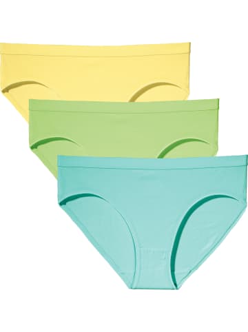 REDBEST Baumwolle, Single-Jersey Slip 3er-Pack in gelb/grün/türkis