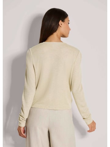 MADELEINE Glamouröses Oberteil mit Wickel-Design in wollweiß / goldfarben