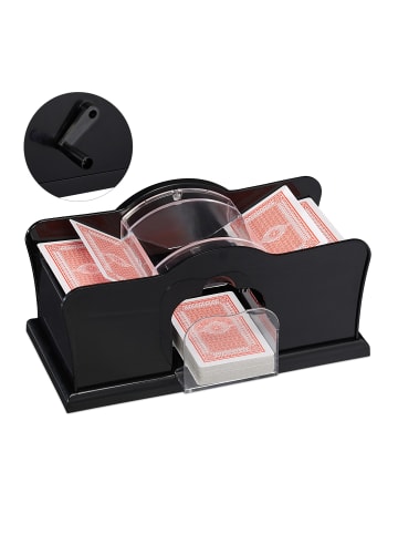 relaxdays Kartenmischmaschine in Schwarz