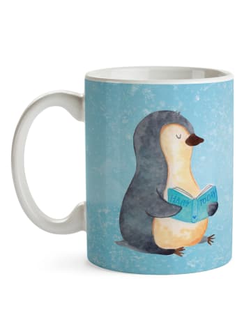 Mr. & Mrs. Panda Trinkbecher Pinguin Buch ohne Spruch in Eisblau