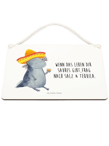Mr. & Mrs. Panda Wanddeko Axolotl Tequila mit Spruch in Weiß