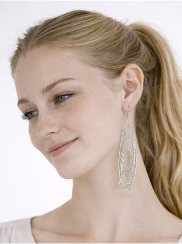collezione alessandro Ohrhänger " Rings " in silberfarbig