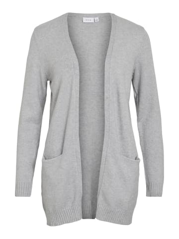 Vila Strickjacke in Light Grey Melange