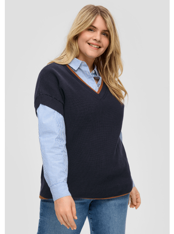 s.Oliver Strickpullover kurzarm in Blau