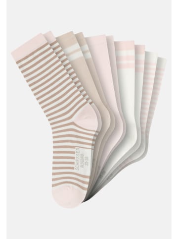 Schiesser Socken Bluebird in Rosa / weiß / beige