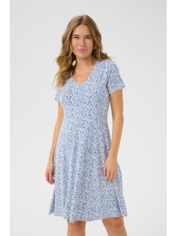 Kaffe Kleid KAmolly Regular fit in Blue / Chalk Flower Print
