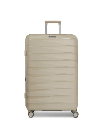 Franky London 4 Rollen Trolley L 74 cm mit Dehnfalte beige