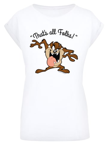 F4NT4STIC T-Shirt Looney Tunes Taz That's All Folks in weiß