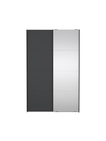 ebuy24 Schiebetürenschrank Bergamo (2-türig) Grau 139 x 67 cm