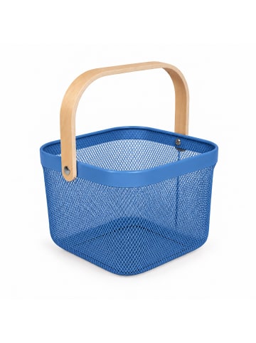 relaxdays Aufbewahrungskorb in Dunkelblau - (B)26x (H)17,5 x (T)24,5 cm