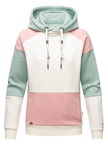 Navahoo Kapuzensweatshirt Babykätzchen in Multicolour Rose-Dusty Mint Melange