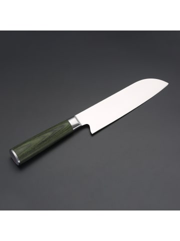 Takahiro Miyazaki Miyazaki Kodawari Santokumesser 7 inch, Griff aus Pakkaholz grün