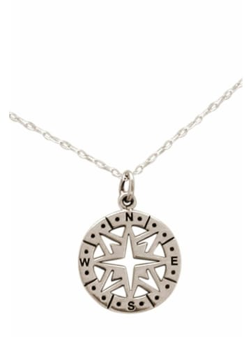 Gemshine Kette mit Anhänger Maritim Windrose in silver coloured