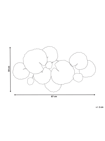 Beliani Wandobjekt FRANCIUM in Bunt - (W) 87 x (H) 50 x (L) 5 cm
