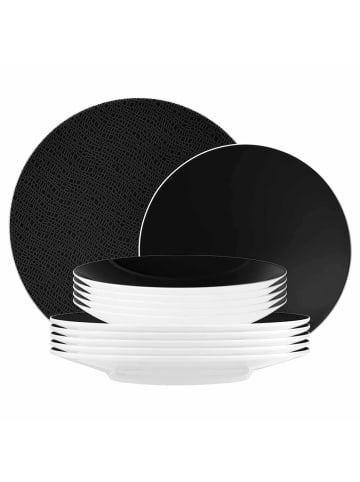 Seltmann Weiden 12er Set Tafelservice Life Fashion in Glamorous Black