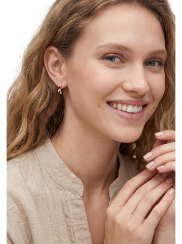 gaya Women Earrings in Rose Gold Red