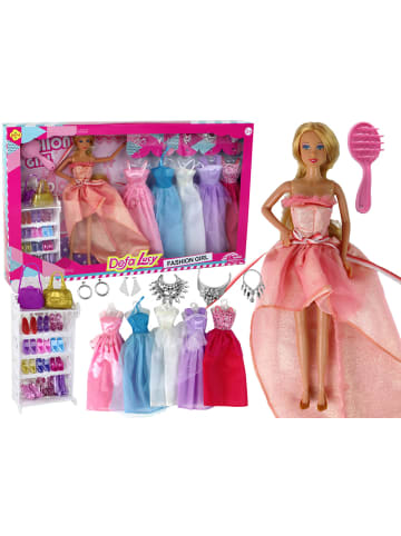 Wisam® Kinderpuppe mit langen blonden Haaren, Garderobe, Schuhe