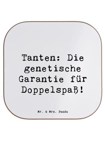 Mr. & Mrs. Panda Tischuntersetzer Spruch Tanten Doppelspaß mit S... in Weiß