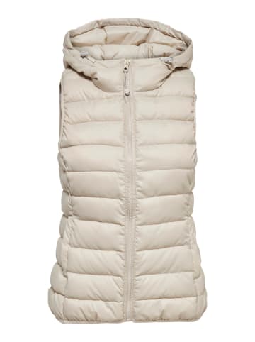 ONLY Jacke ONLNEWTAHOE HOOD WAISTCOAT in Beige