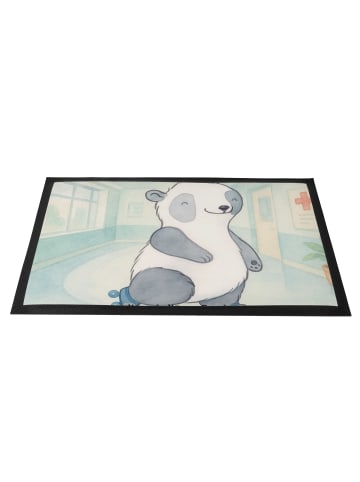 Mr. & Mrs. Panda Schmutzmatte Panda Inliner fahren Design ohne S... in Weiß