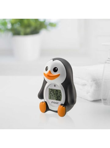 Reer MyHappyPingu 2in1 digitales Badethermometer in schwarz ab 0 Monate