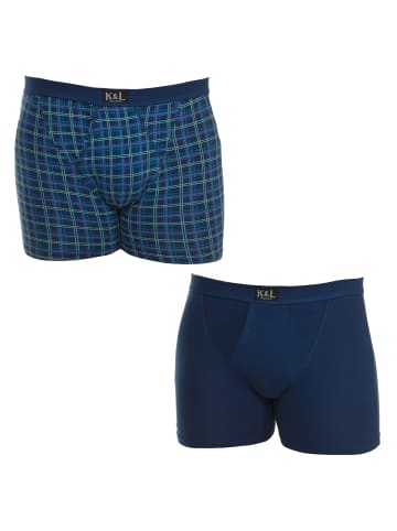 Kisses and Love 2er-Set: Boxershorts in Blue