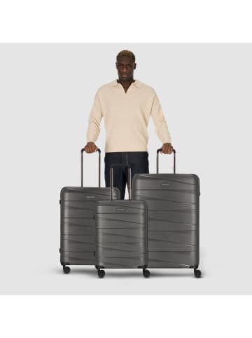 Redolz Essentials 10 3-SET 4 Rollen Kofferset 3-teilig in grey-metallic 2