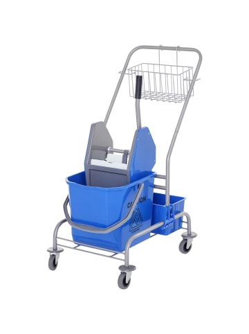 HOMCOM Putzwagen in Blau 72L x 49,5B x 95H cm