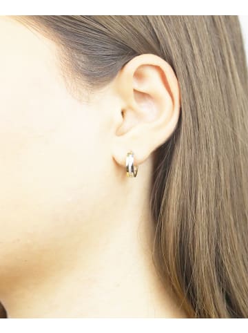 Diamant L'éternel Creolen aus 375 Gelbgold mit Zirkonia