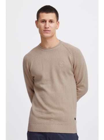 INDICODE Strickpullover IDTorin 35748MM Nachhaltiger Strickpullover mit Rundhals in Beige