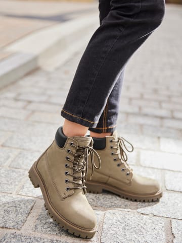 Heine Schnürstiefelette in taupe