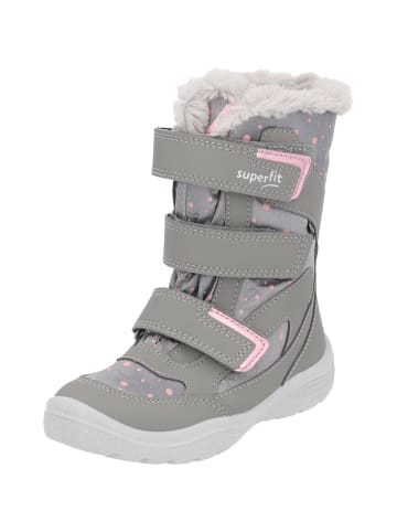 superfit Stiefeletten in hellgrau/rosa