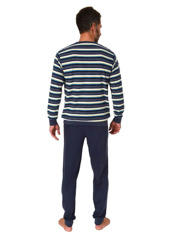 NORMANN langarm Frottee Schlafanzug Pyjama Bündchen - 82282 in gelb