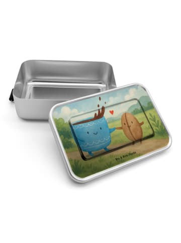 Mr. & Mrs. Panda Lunchbox Metall Kaffee Bohne Design ohne Spruch in Weiß