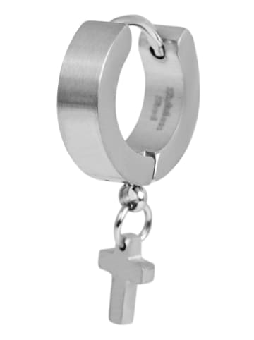 Adeliás Unisex Anhänger – Kreuz Gravuranhänger aus Edelstahl in silber