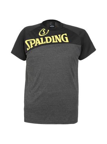 Spalding T-Shirt Street in dunkelgrau / neongelb