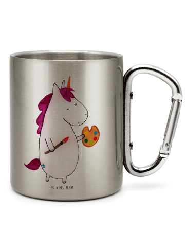 Mr. & Mrs. Panda Becher Einhorn Künstler ohne Spruch in Silber