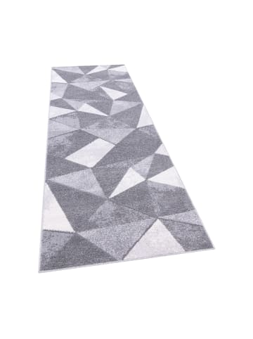 KADIMA DESIGN Teppich Kurzflor Geometrisch Wohnzimmer in Grau