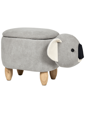 Beliani Tierhocker COALA in Grau/Braun - (W) 32 x (H) 37 x (L) 61 cm