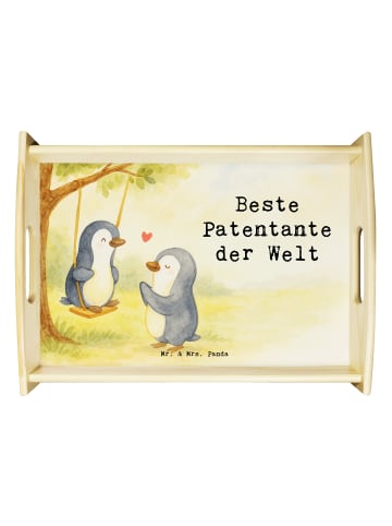 Mr. & Mrs. Panda Servier Tablett Pinguin Beste Erfindungante der We... in Weiß